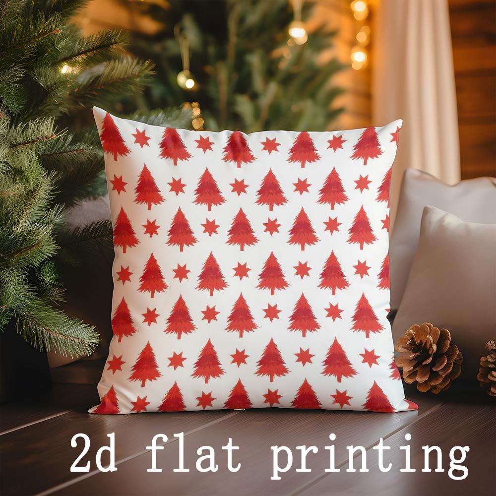

Home Decor Christmas Themed Decorative Pillow Covers Set Pattern Cushion Cover Suitable for Sofa Bedroom Car Pillow Cover 40x40cm