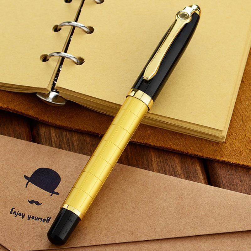 Gold Barrel Ballpoint Pen - Office Stationery, Advertising Gift, Business Metal Signature Pen with Custom Logo Printing. золотой