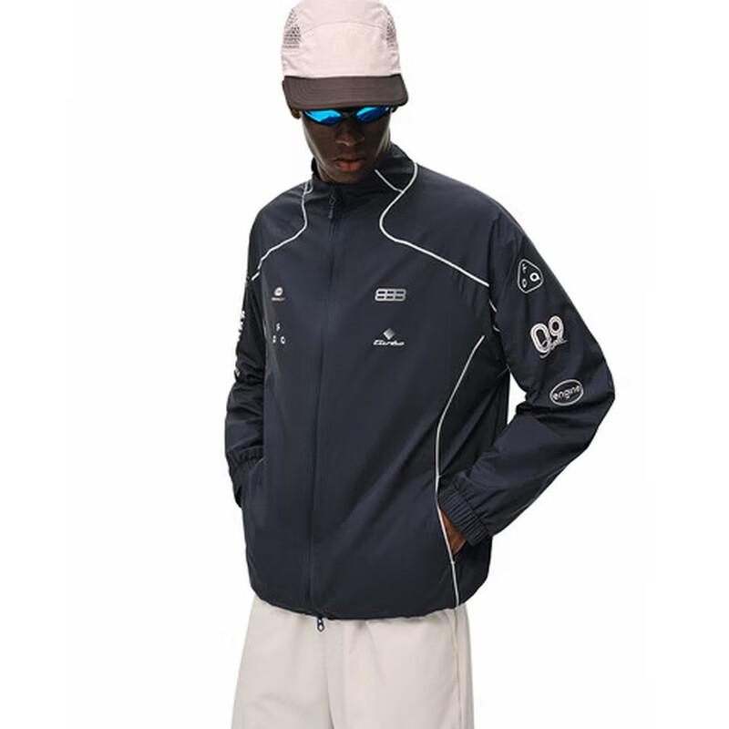FPA Men's Reflective Logo Racing Stand-Collar Sports Jacket