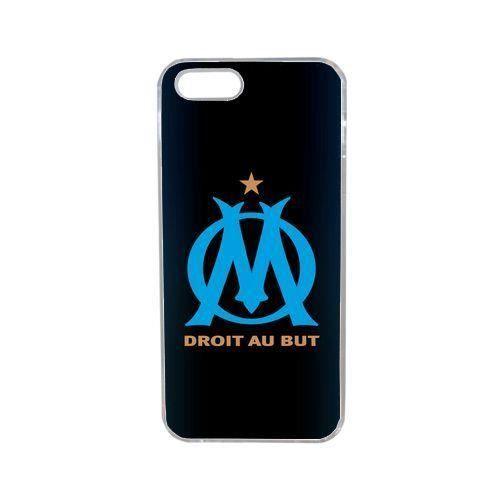 Marseille Olympic football case blue compatible with iPhone 5s transparent