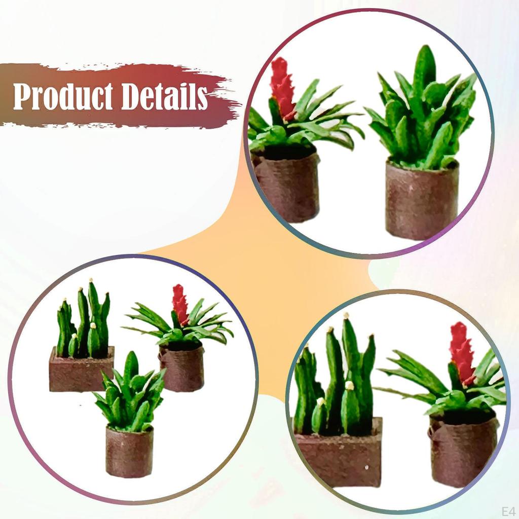 1/64 Miniature Bonsai Plant Mini Potted Flower ,Doll House Flowerpot,Dollhouse Plants