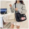 Strap ita bag, large-capacity shoulder crossbody bag, ita bag, anime-themed bag, versatile, girly, college-, transparent, s