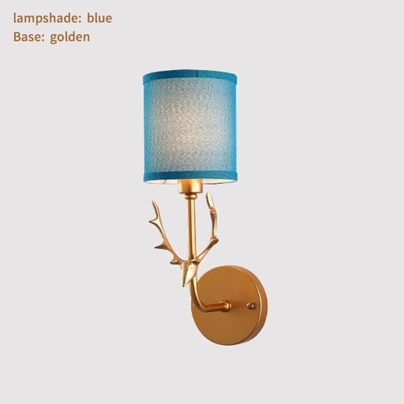 E14 Vegglampe Klut Jernkunst Galvanisering Vegglampe for Hjem Hotell Soverom Nattbord Nattlys Julehornlampe