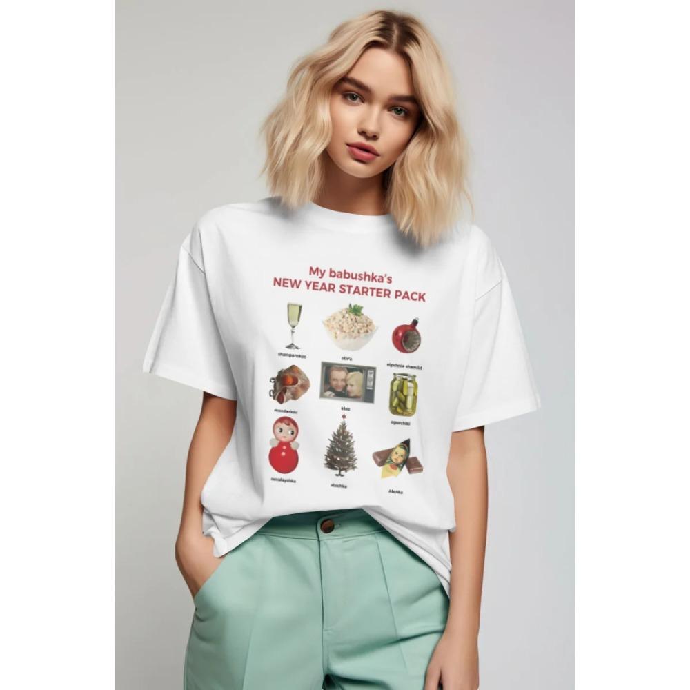 Vintage Style Sun Handprint Flower T-shirt for Women's Summer Casual Loose Short Sleeved T-shirt, Hip-hop Cute Aesthetic Astrology Top