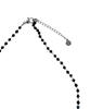 Sk8Er Rock Black Cross Beads Chain Necklace