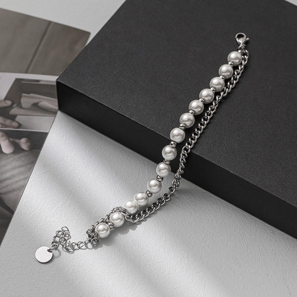 Pearl Bracelet Women Handmade Geometric Fashion Gift For Travel Memories
