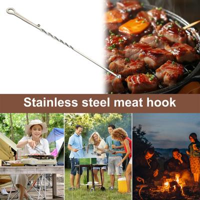 Pigtail Food Flipper Hák z nehrdzavejúcej ocele Ergonomický grilovací obracací háčik na mäso