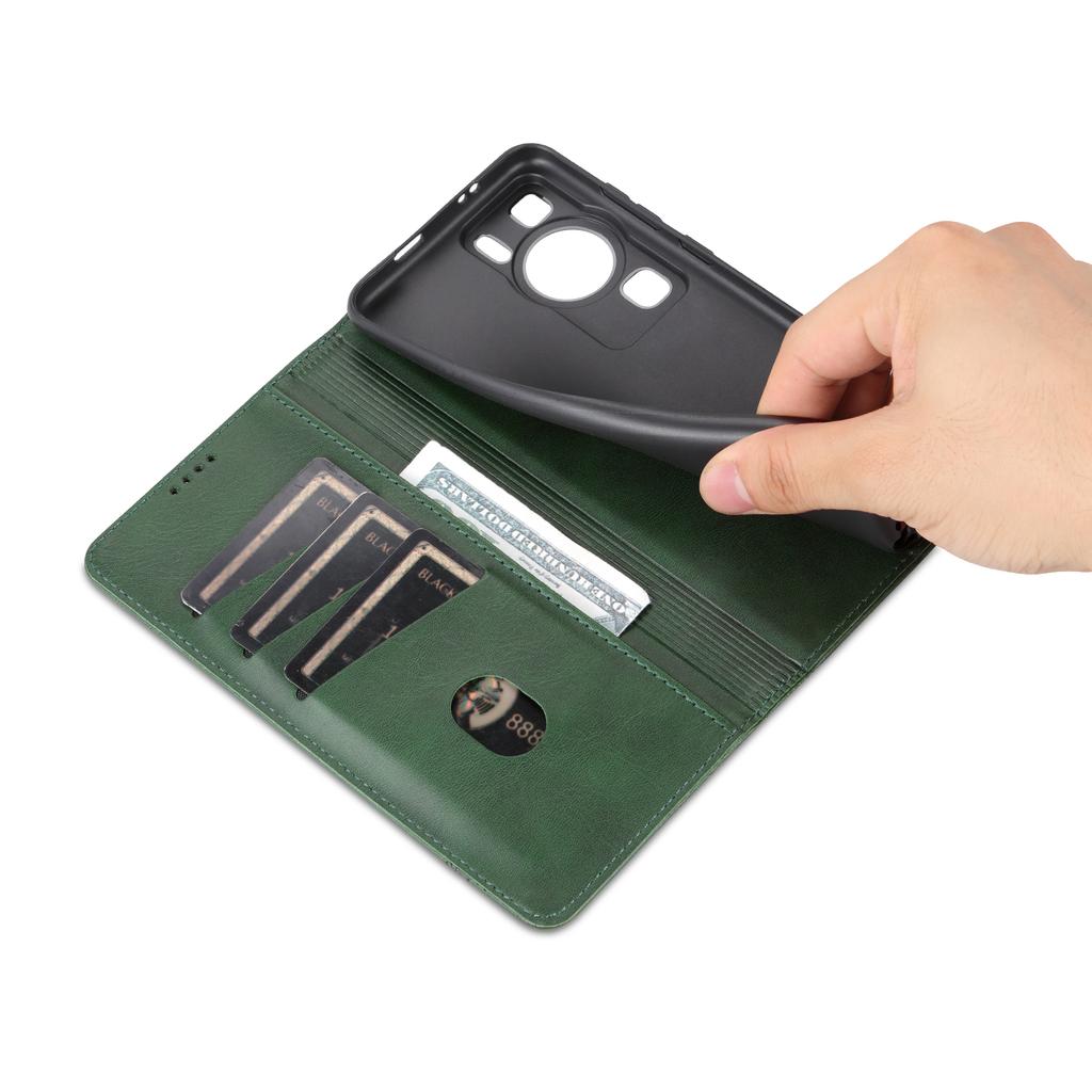 AZNS For Huawei P60/P60 Pro PU Leather Phone Case Wallet Stand Anti-scratch Smartphone Cover