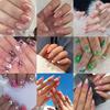 Short Press-On Nails Set With Floral Design Minimalist False Women Wearable Nail Tips In Multiple Colors