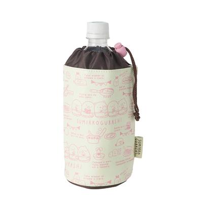 Asahi Koyo Sumikko Gurashi PET Bottle Holder, 500ml Capacity, Bottle Cover, Beige, Aluminum-Vaporized Interior, SK-P17