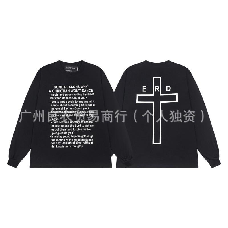 Mens Oversized Vintage Washed Cotton Long Sleeve Tee Casual Graphic Sweatshirt Fall