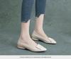 Women's Soft Leather Pointed-Toe Flats with Thick Heel, Versatile for Spring & Autumn