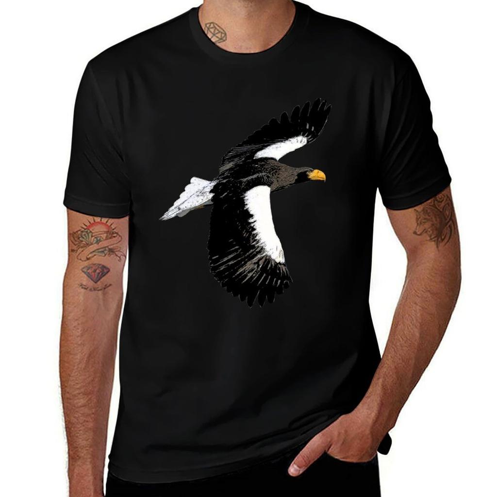 Stellers Sea Eagle Color Print Tshirt Stylish Graphic Short Sleeve Top