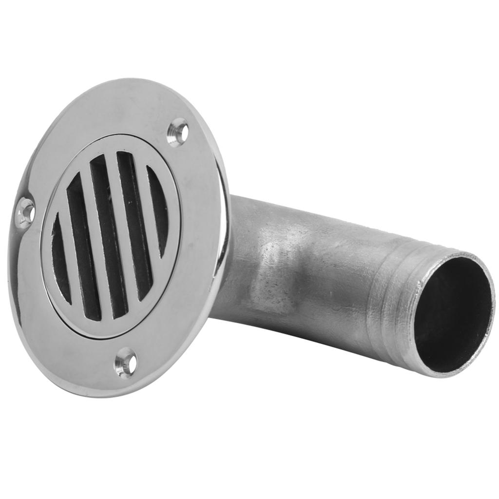 Durable Boat Floor Drain 316 Stainless Steel Marine 90 Degree Boat Floor Deck Water Drain38MM