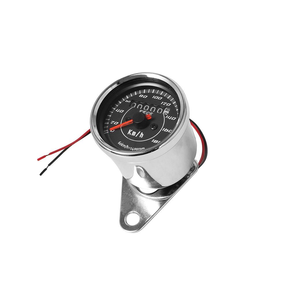 1PCS Universal Motorcycle Speedometer Meter Double Color LED Light Odometer Speed Meter Gauge Miles For Motorcycle Hot