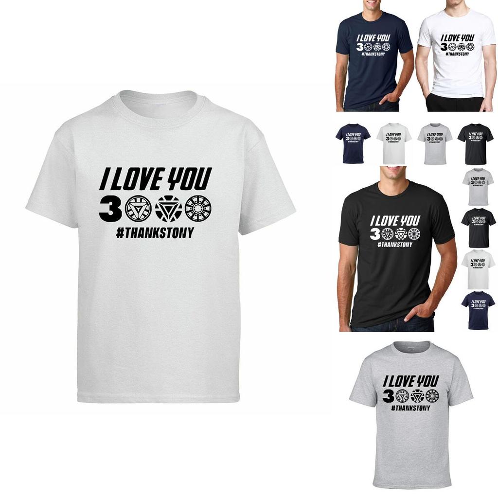 Klassisches Avengers Endgame Iron Man Tony Stark T-Shirt „Ich liebe dich 3000“-Design