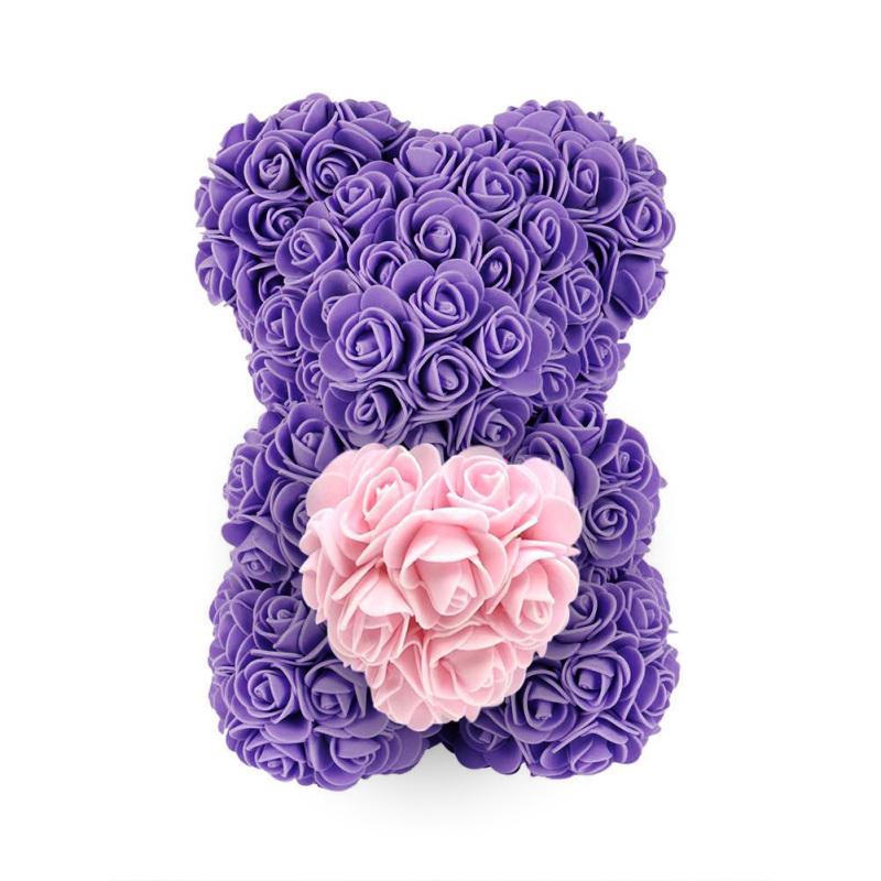 Kreative künstliche ewige Blume Valentinstag Liebe Rose Bär Weihnachtsgeschenk