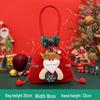 Cross-border Christmas Flannel Apple Drawstring Gift Bag with Bow - Cartoon Candy Bag for Kids