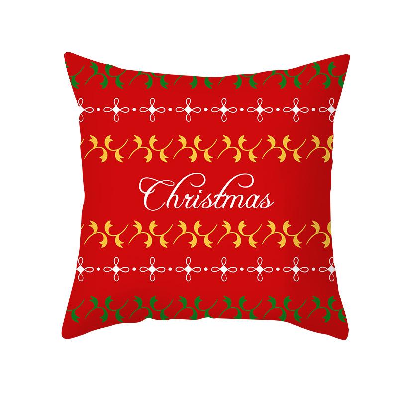 Christmas Series Patterns Throw Pillow Cover With Short Plush Print For Living Room Sofa Decoration Cushion Cover Pillow Covers