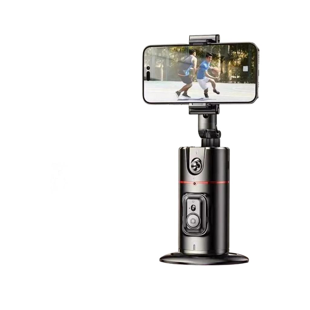 Smart Facial Phone Tripod, 360° Rotation Hands-Free Auto Face Tracking Tripod, Gesture Control & No App, Retractable Phone Stand For Vlogging, Li