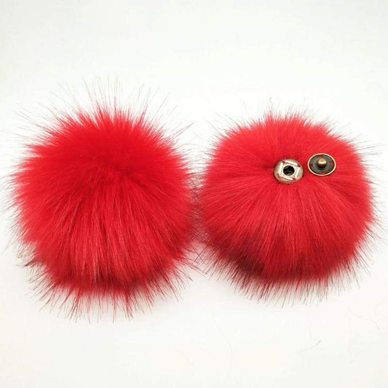 Pompons de pele sintética, enfeites de bolas de pelo macio para chapéus, cachecóis, luvas, bolsas, a cor marrom adiciona um toque de luxo
