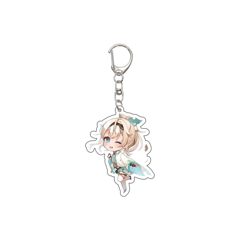 55MM Anime Hololive Keychain Hoshimati Suisei/Natsuiro Matsuri/Akai Haato Key Chain Acrylic Model Plate Christmas Gifts