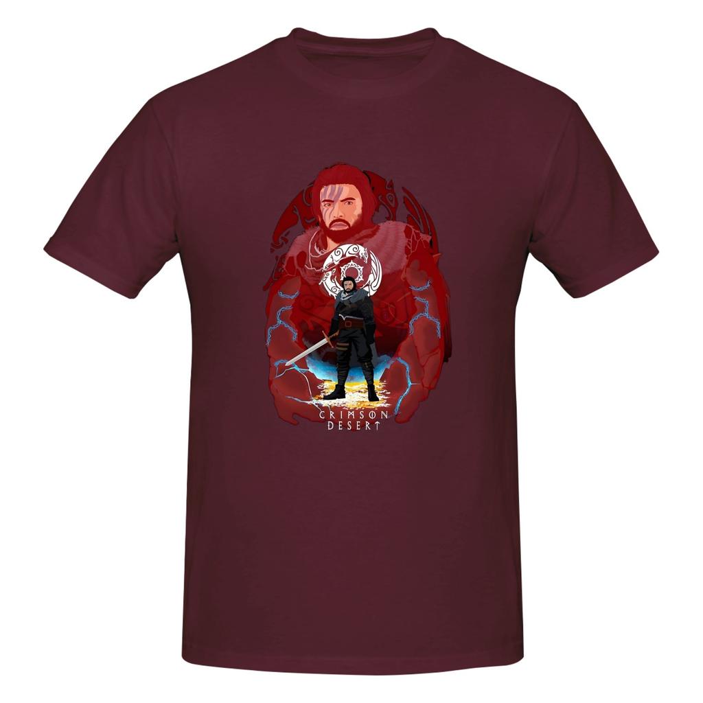 Piece Viking Style Fantasy Novelty Cotton TShirt Crimson Desert RPG Tops Tees For Unisex