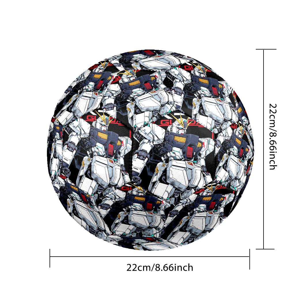 GUNDAM MOBILE SUIT Indoor Soccer Ball Size 5 Colorful All Ages Machine Stitched PVC Competition Ready Durable High-Bounce
