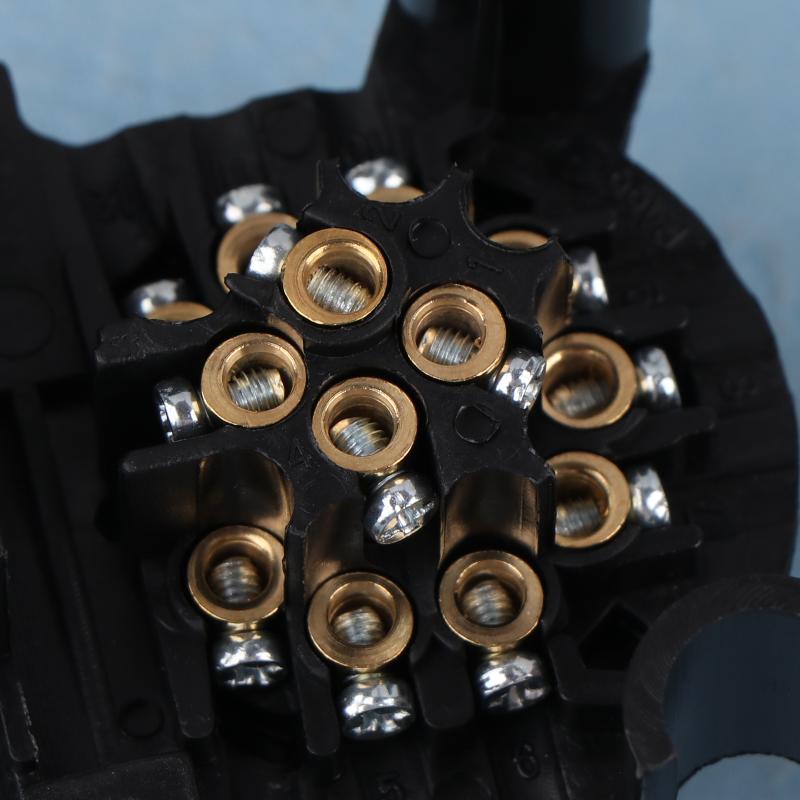 13Pin 12V Euro Round Trailer Caravans Socket Electrical Connector Adapter Towing Socket Plug Car Accessories