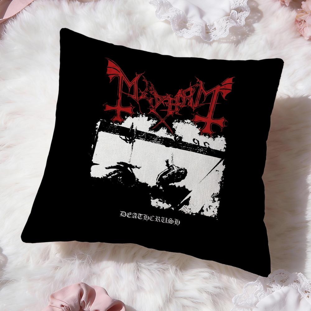 Band M-Mayhem Cushion Cover Premium Comfort Reversible Pillow Cove -Two in One Design for Any Room & Car Interior