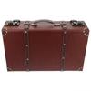 Portable Storage Case Handheld Box for Document Storage Made of Synthetic Material Brown