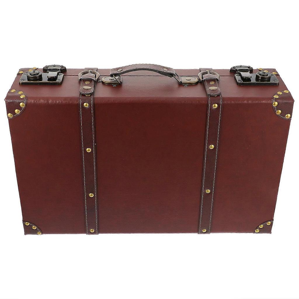 Portable Storage Case Handheld Box for Document Storage Made of Synthetic Material Brown
