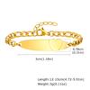 Vnox Engraved Bracelets For Children Baby,Stainless Steel Curved Nameplate Free Customized,Fashion Jewelry Butterfly Accessory