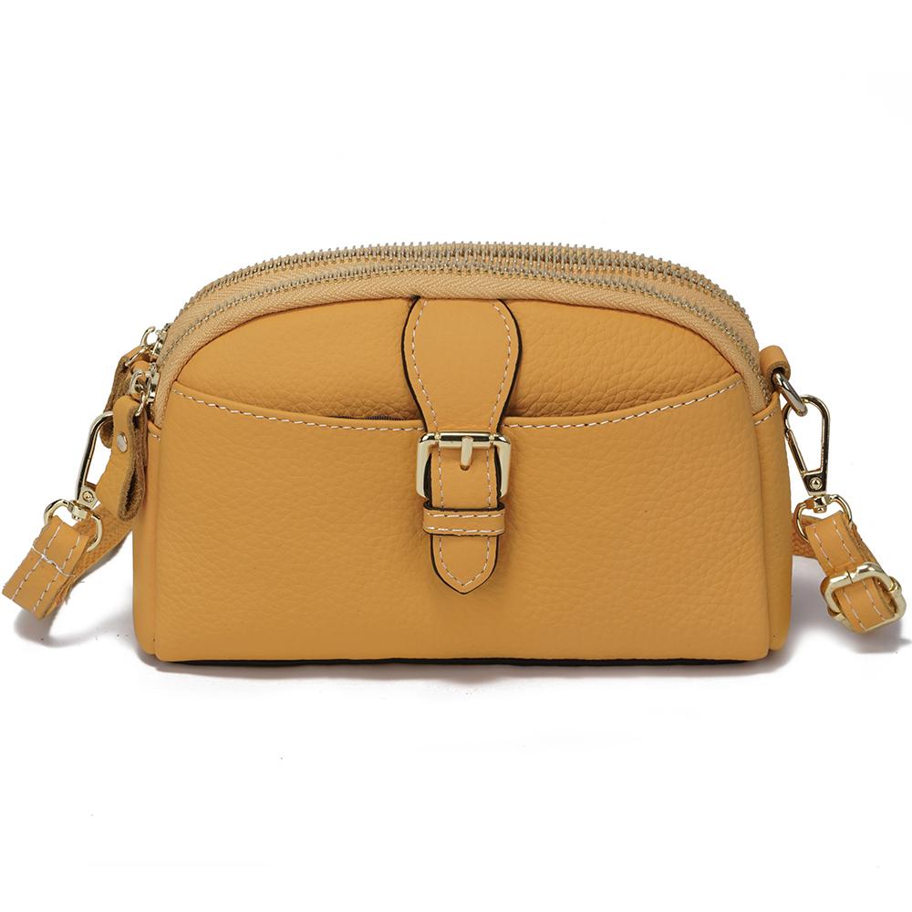 

Zency женские повседневные сумки-браслеты женский кошелек из 100% натуральной кожи высокого качества маленькая сумка большой вместимости жёлтый