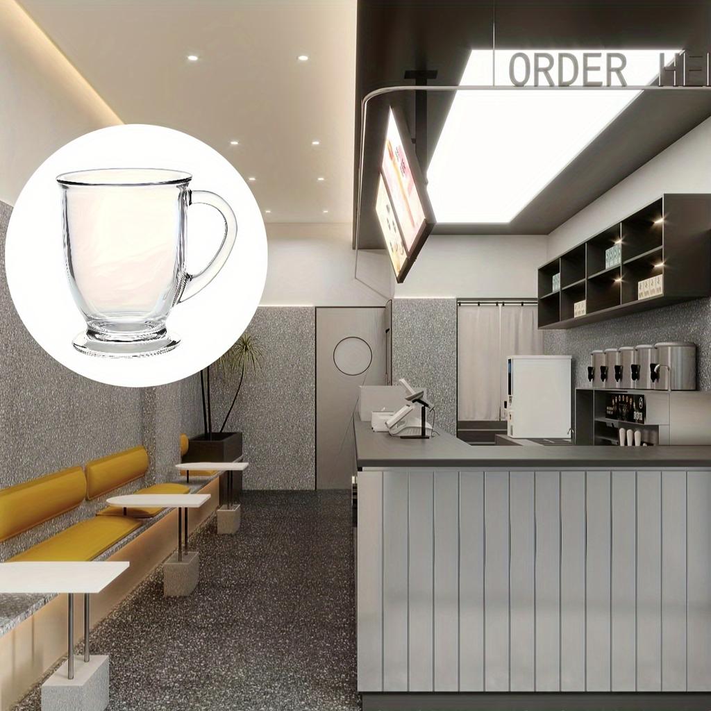 2pcs Glass Cup 15oz Clear Coffee Mug 450ml Tea Mug Beer Mug Beverage Mug Juice Latte Mug Cappuccino Mug Beer Mug For Restaurant