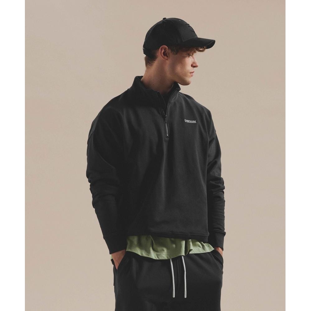 

GYMSHARK Толстовки для дня отдыха 1 4 на молнии, черные A3A3Z BBBB S