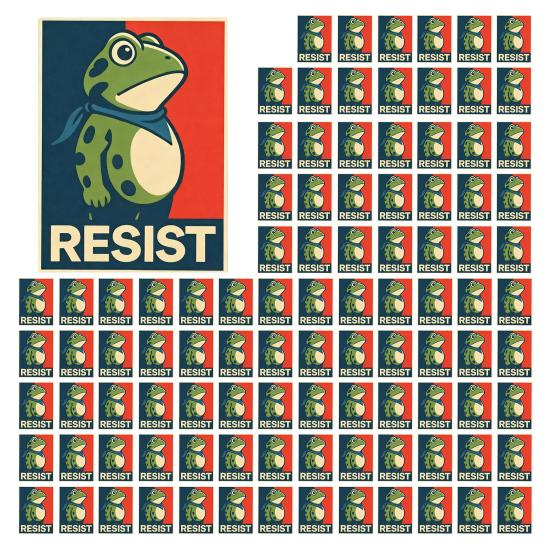 1/5/10/20/50/100Pcs Resist Frog Sticker Waterproof PVC Frog Meme Sticker Cell Phone Laptop Computer Helmet Water Bottle Decorative Animal Decal