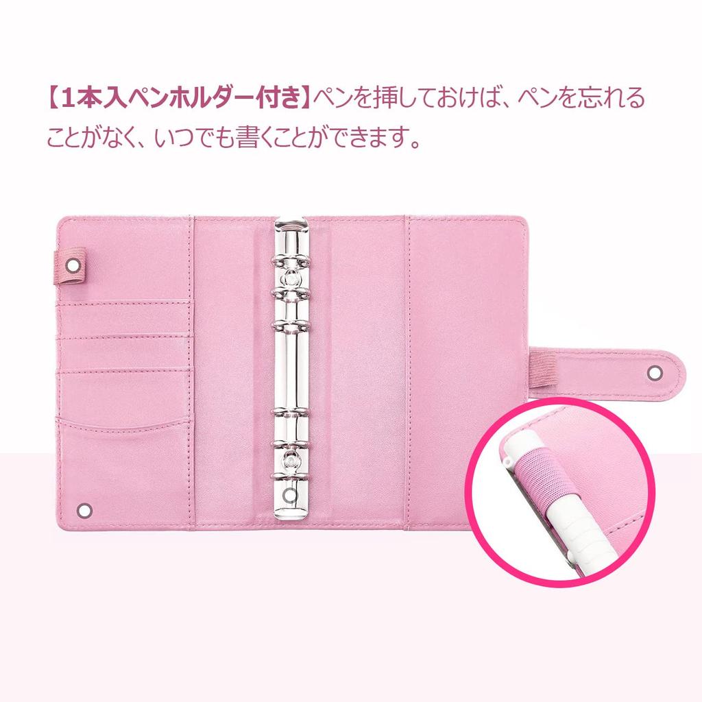 Costowns Plánovač systému A6 Rozpočtový pořadač na zip 6 8 Rozpočtový pořadač 40 Per 4 200 Kroužkový Memo Obchodní poznámkový papír 8 Obálka, Dírky, Kapsy, Náplně,