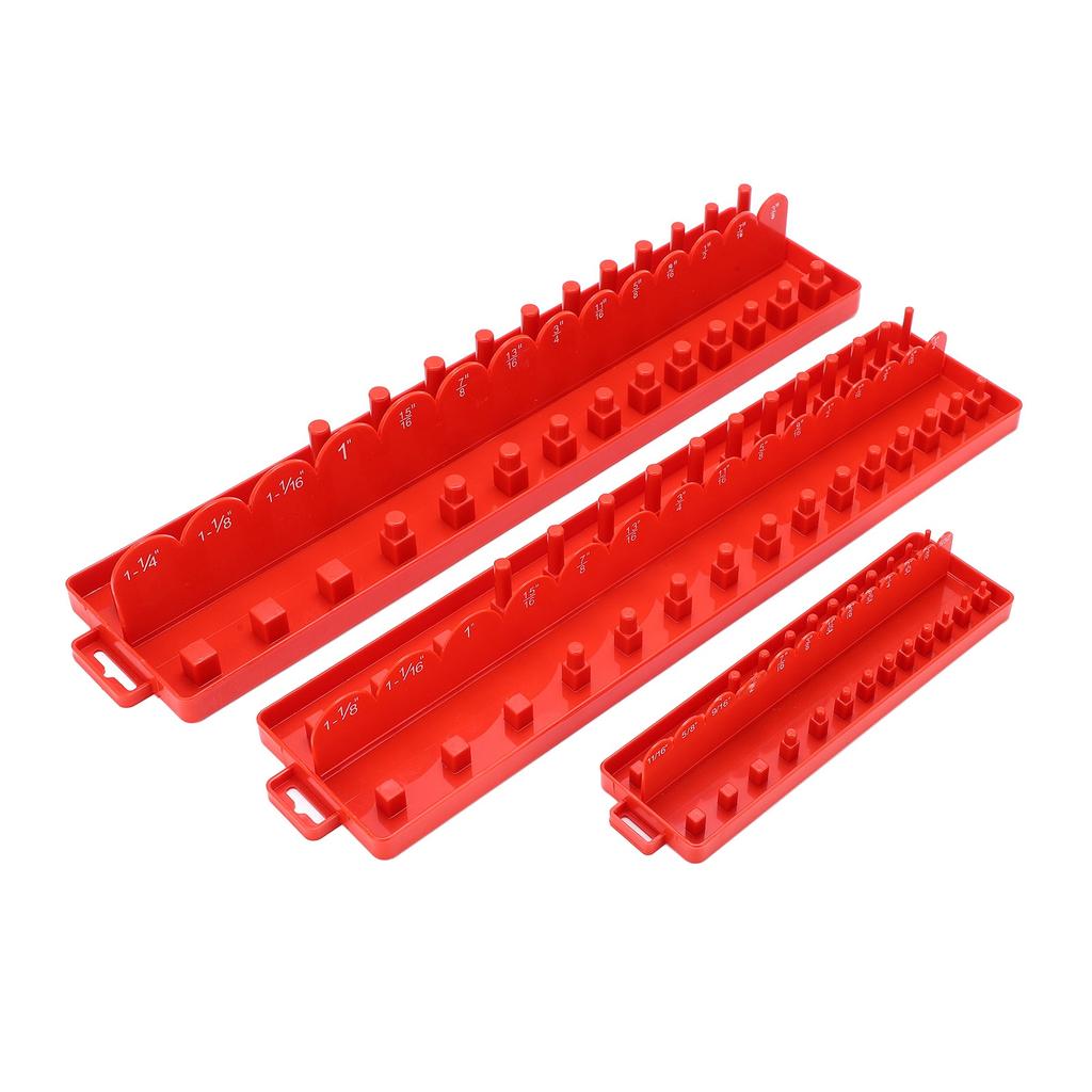 3ks Sada organizérů na nástrčné klíče Multifunkční úložný prostor pro nástrčné klíče do dílenského kufříku pro opravy aut