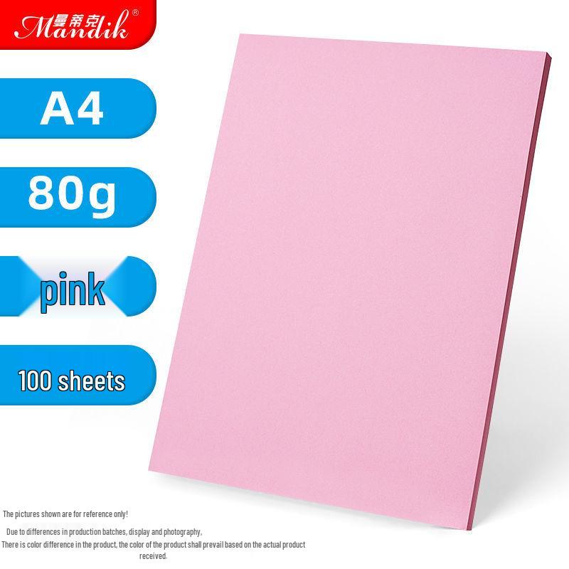 Mixed Colored Handicraft Origami Paper Set: Kindergarten Pink, Red, Yellow, Hand-Copied Newspaper Style