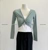 Women's Ballet Wrap Shrug: Long Sleeve Dancewear Top for Chinese and Classical Dance Practice