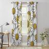 Flowers Chrysanthemum Simple Modern Window Curtains for Living Room Bedroom Curtain Kitchen Treatment Blinds Drapes