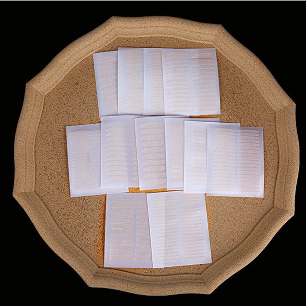 200 Pairs Fold Eyelid Lace Mesh Eyelid Sticker Water Spray Self-adhesive Fiber  Makeup Tools