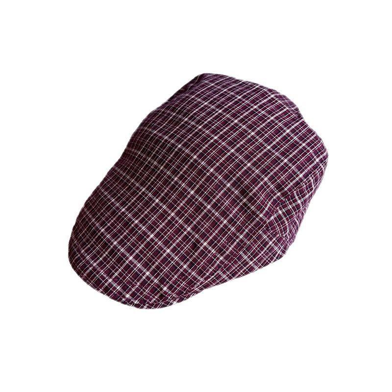 Vintage Plaid Beret Hat For Women With Sun Protection And Breathability For Spring Summer Fashion