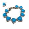 Necklace Bohemian Zircon Blue Turquoise Love Stud Earrings Necklace Women With Skirt Set