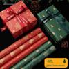 Creative Vintage Snowflake Christmas Gift Wrap: Large Tree-Themed Kraft Paper