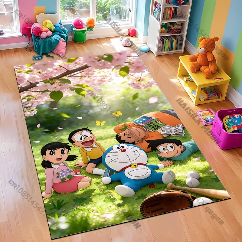 Cute Doraem0n Cartoon Printed Carpet! Anti-slip Sound Insulation, Living Room Bedroom Entrance Door Mat Sofa Rugs Gift Potdemiel