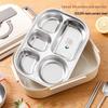 Dejier Thickened 304 Stainless Steel Divided Lunch Box