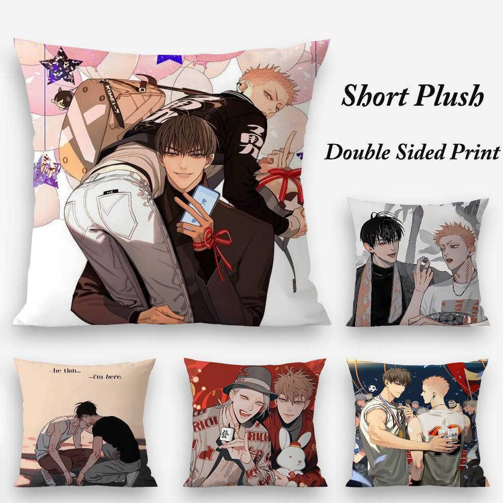 BL 19 Days C-Comics Pillow Case Plush Fabric Soft Double Sided Print Sofa Cushion Cover Throw Pillow Covers