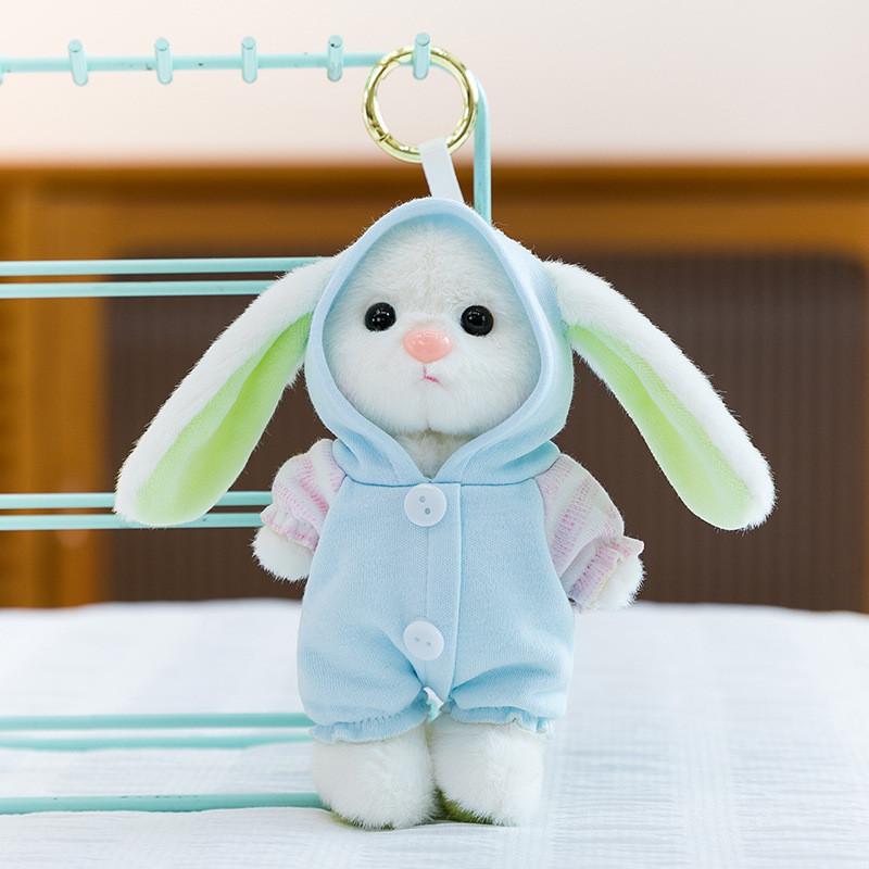 Panda Soft Toy Keyring With Movable Joints And Removable Jacket For Gift Style P